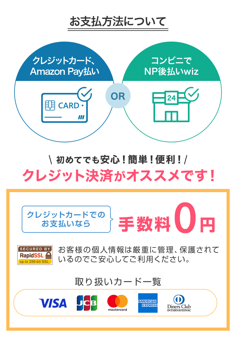 お支払方法について