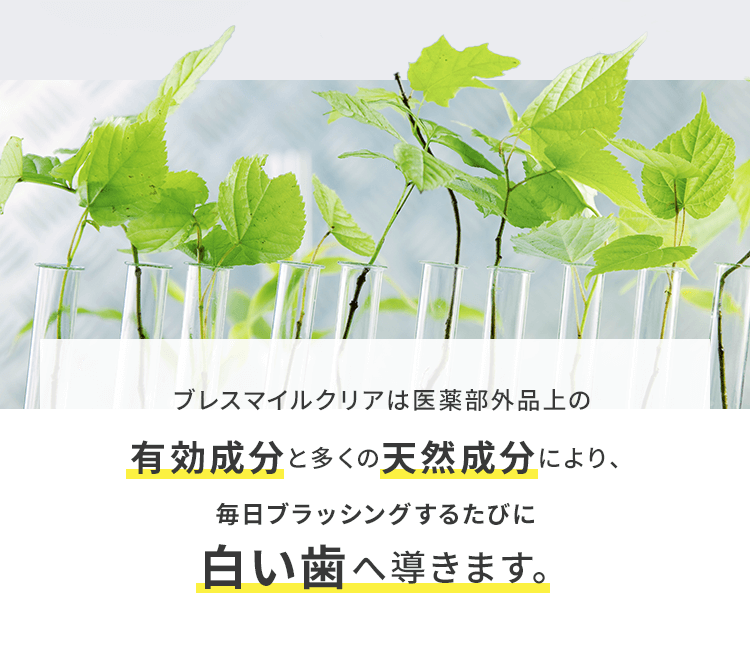 ブレスマイルクリアは白い歯に導きます