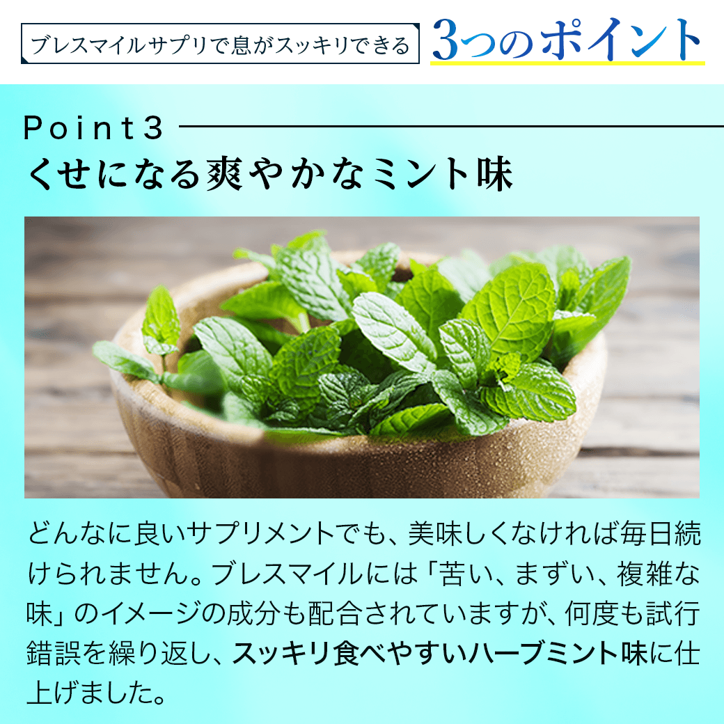 Point3 くせになる爽やかなミント味